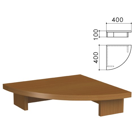 Подставка под монитор "Канц" (400*400*100мм), цвет орех