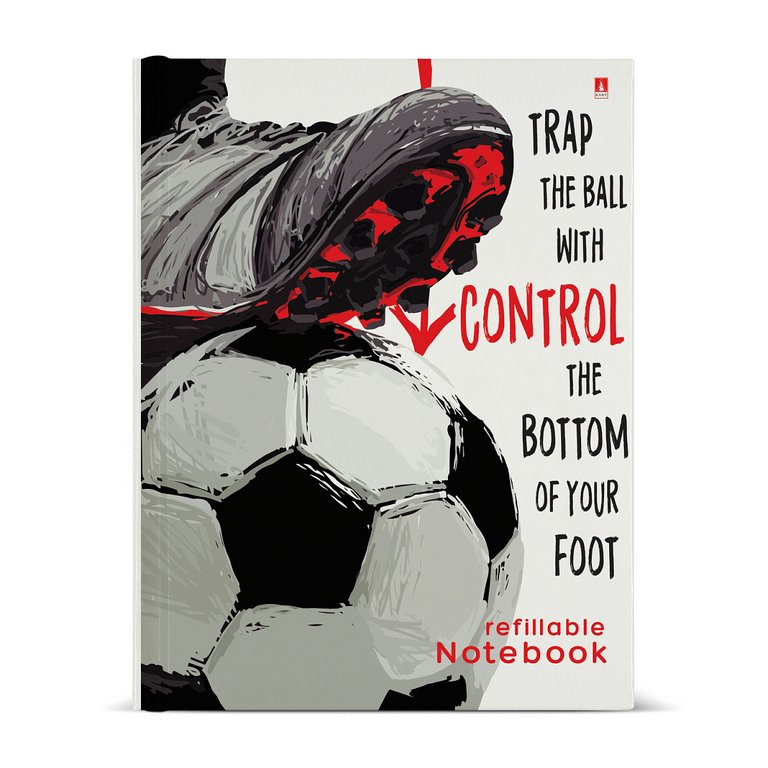 Тетрадь 80 лист кл. А5 на кольцах со сменным блоком "FOOTBALL. CONTROL. Black and white"
