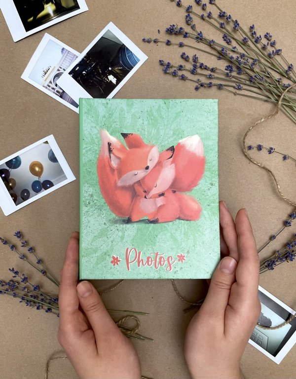 Фотоальбом 100 фото 10*15см "Лисья жизнь" 12*16,5 см