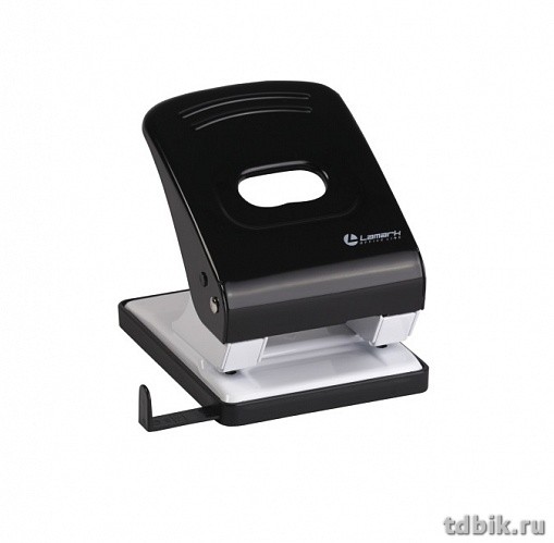 Дырокол до 40л метал. Lаmark "Mettallic", с линейкой цв. черный