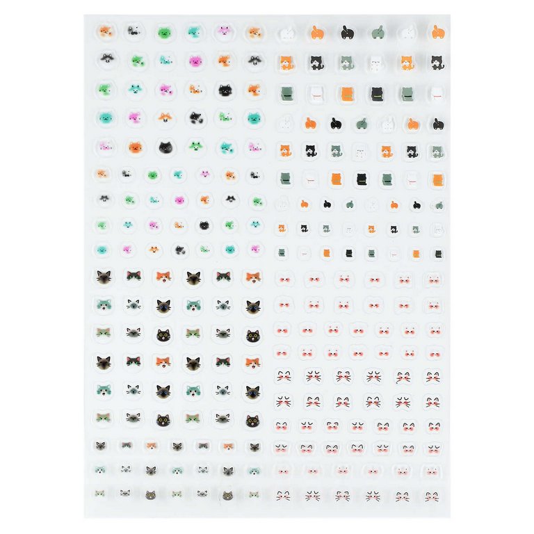 Набор наклеек для ногтей "Кошачьи мечты" розовый 2 листа по 240шт