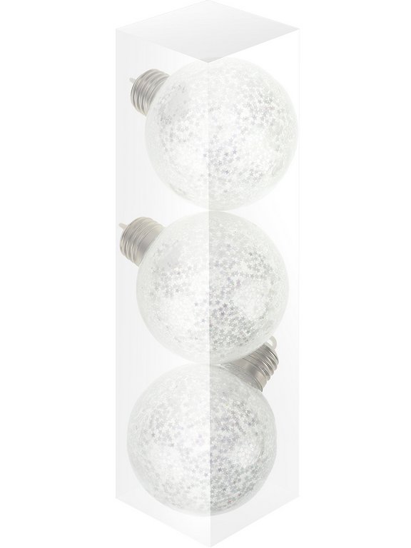 Набор шаров светящихся "Снегопад" LED 8см (3шт)