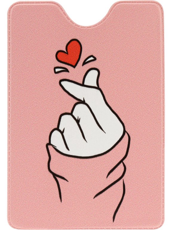 Обложка для проездного билета "Сердечко" из ПВХ 7*9,5 см