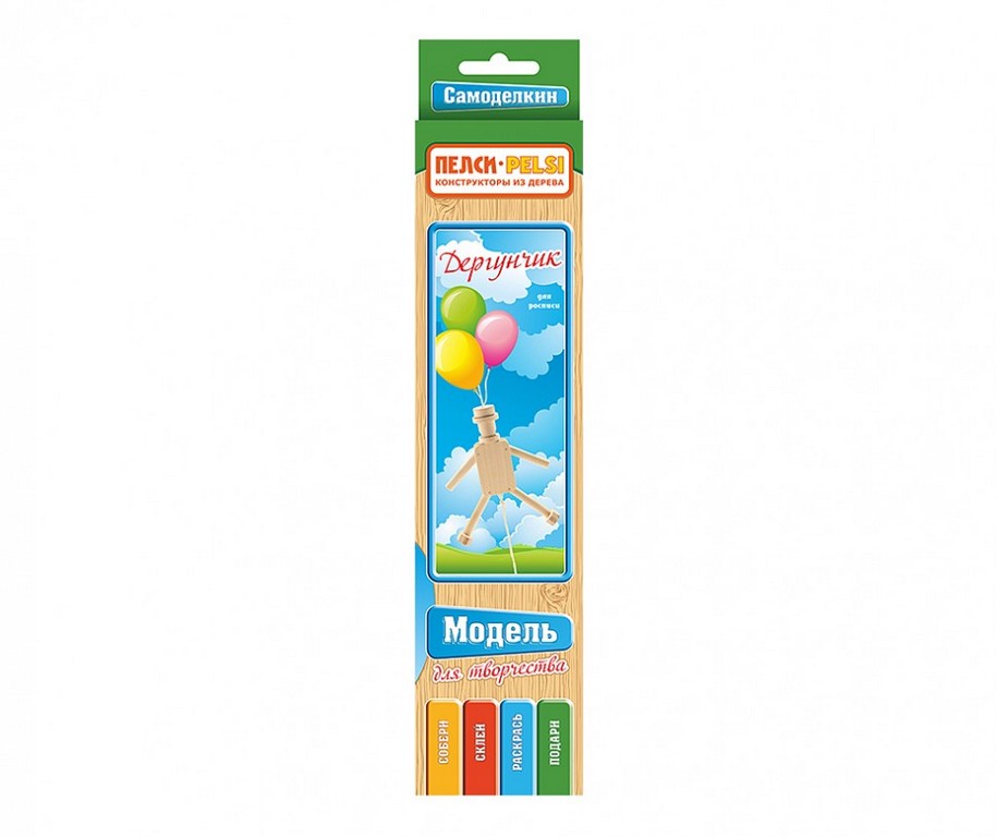 Конструктор деревянный "Дергунчик" (3+) Пелси