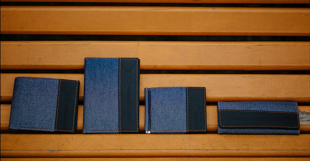 Зажим для денег Mistral "Джинс" синий