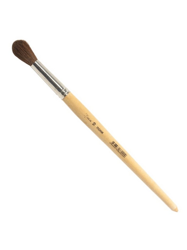 Кисть Пони №10 круглая живописная (короткая ручка) ГРААЛЬ