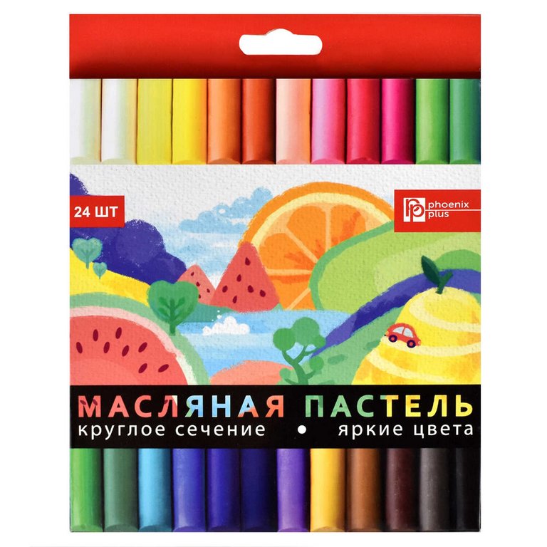 Пастель масляная 23 цв. "Фрукты" Феникс+ (24шт)