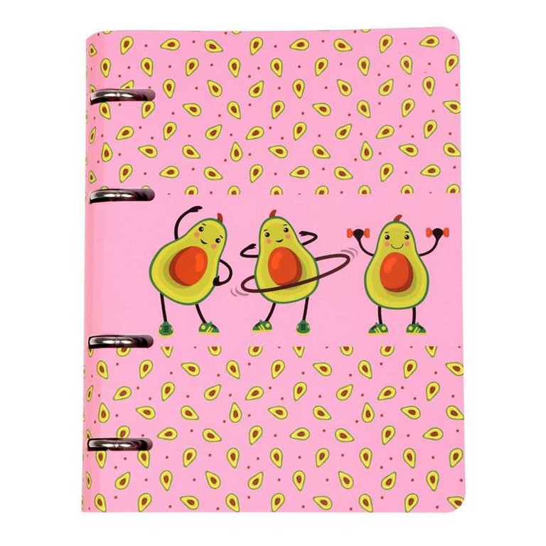 Тетрадь 80 лист кл. А5 на кольцах "Авокадо фитнес"