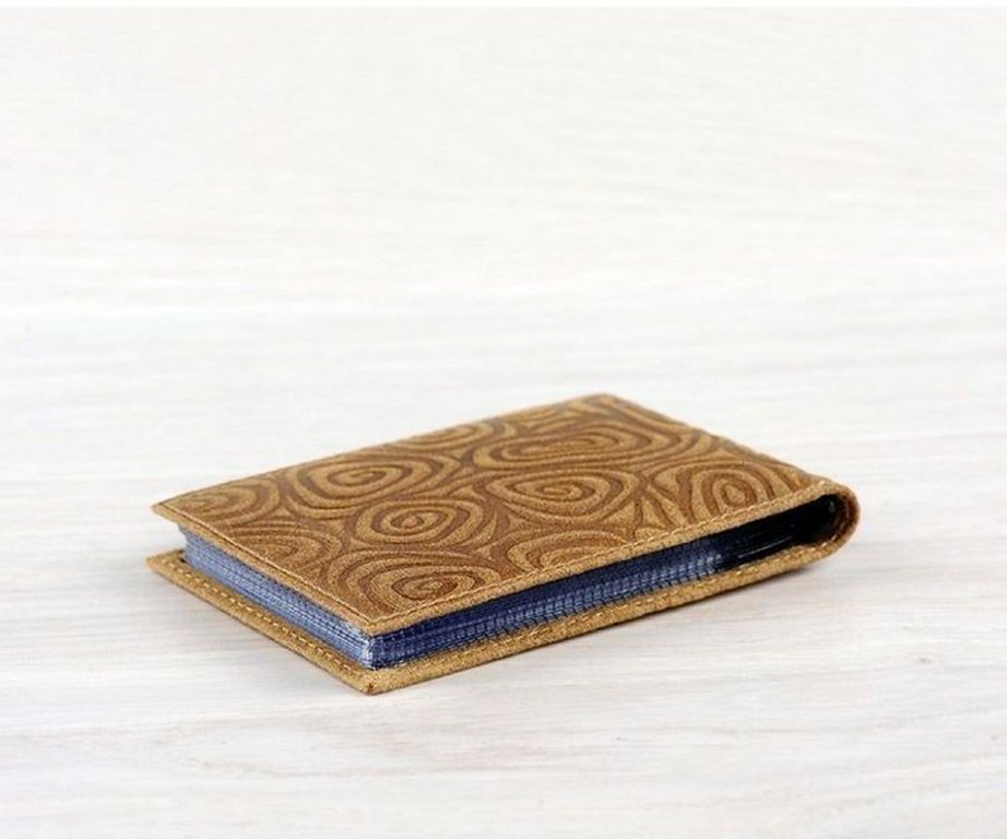 Визитница D.Morelli "Тирамо-2" нат. кожа, цвет горчичный