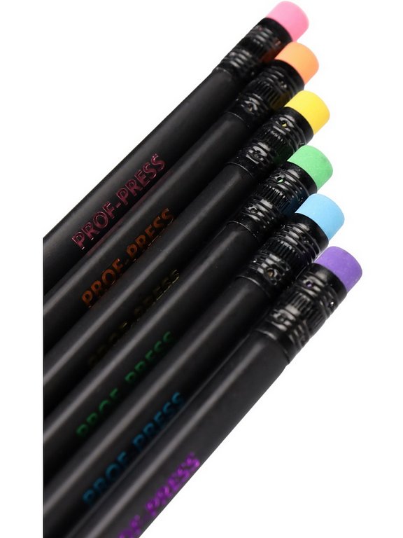 Карандаш ч/г HB трехгранный Prof-Press, c ластиком