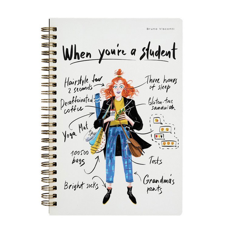 Тетрадь 60 лист кл. А5 на гребне, "WHEN YOU ARE A STUDENT"