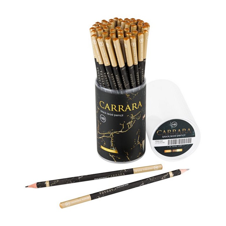 Карандаш ч/г HB с рис. трехгранный Bruno Visconti Carrara "Black"