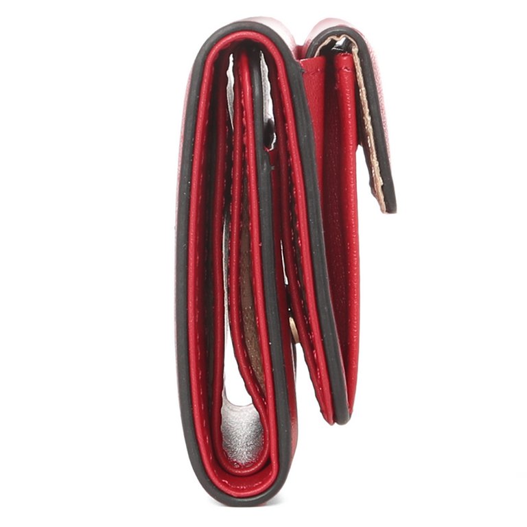 Портмоне FABRETTI женское, нат. кожа,  9,5х7х3 см, красный