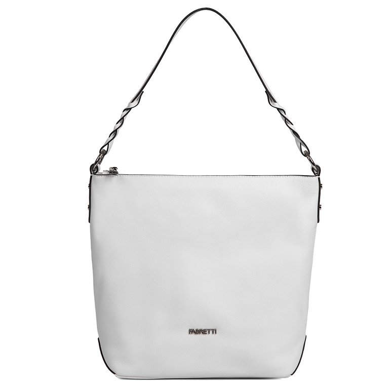 Сумка женская FABRETTI 32х29х11 см, нат. кожа, белый
