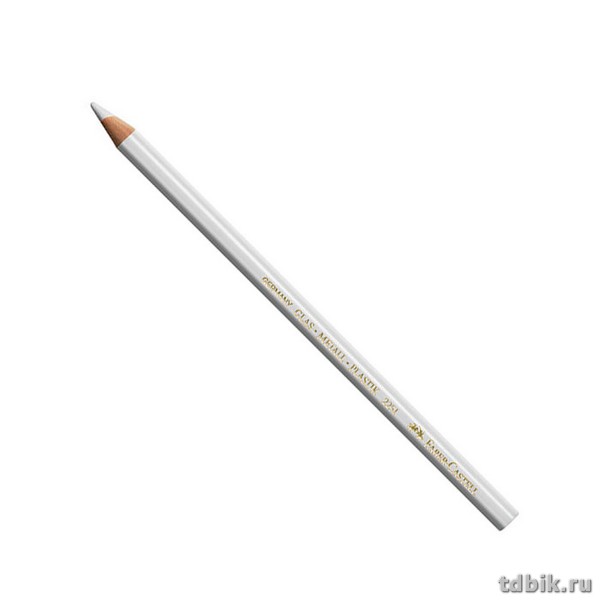 Карандаш перманентный белый (по стеклу, пластику, фарфору и др. поверхностям) Faber-Castell