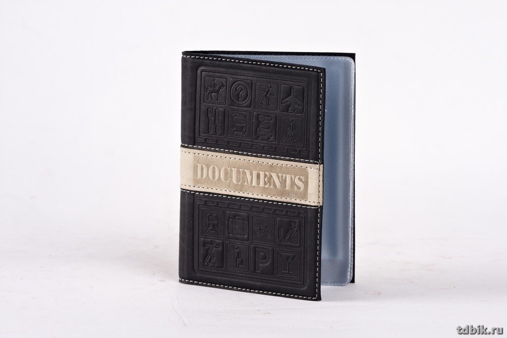 Бумажник для автодокументов Макей, нат. кожа, цвет коричневый