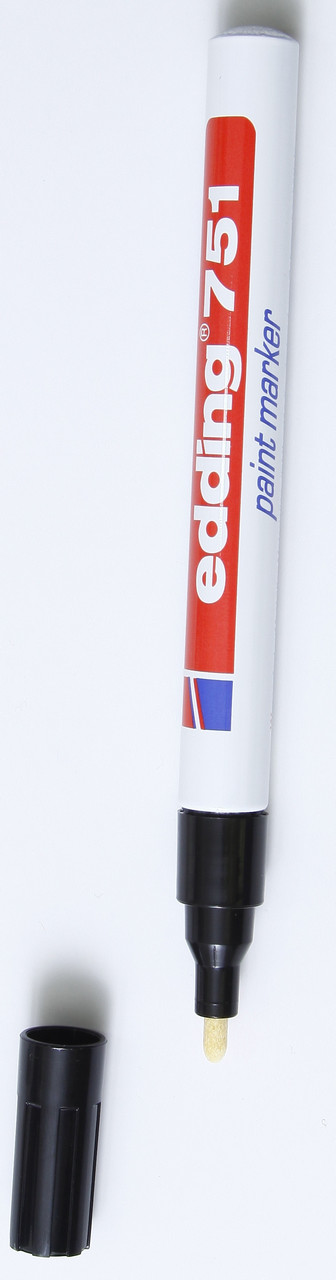 Маркер-краска лаковый  2мм Edding 751 черный (термостойкость до 400С, мет.корпус)
