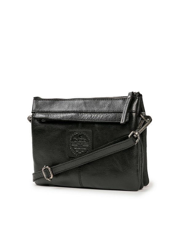 Сумка женская Dr.Koffer 23х17х8см см, нат.кожа черная