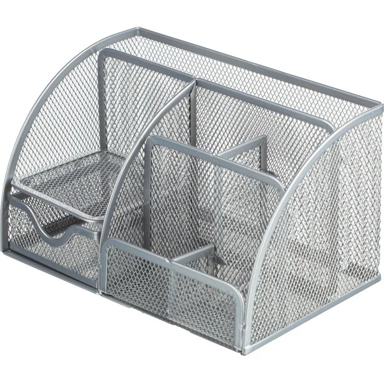 Подставка наст д/канц. принадлеж. металл, Attache 13*22*14 см 7 отд. серая