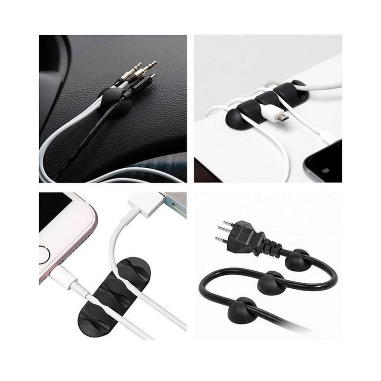 Держатель для проводов Onkron черный 8шт/уп