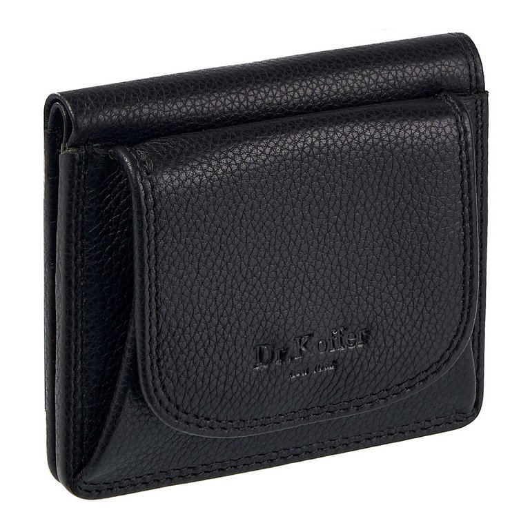 Портмоне Dr.Koffer 10*9 см нат. кожа, черный