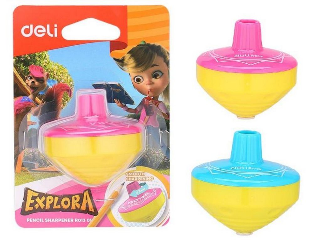 Точилка с контейнером Deli Gyro Explora ассорти