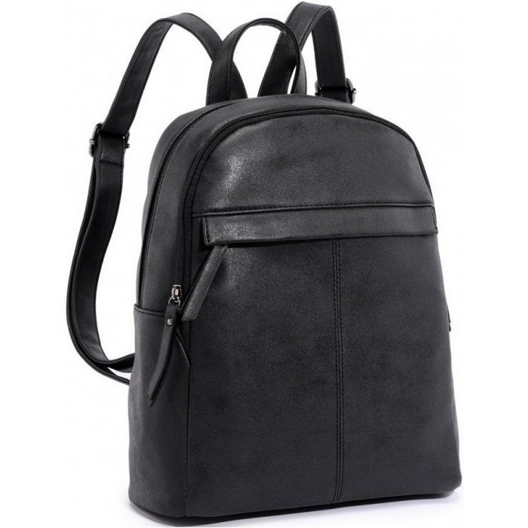 Рюкзак молодежный женский OrsOro иск. кожа 32*28*13 см, черный