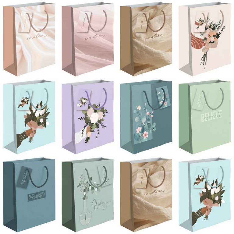 Пакет бумажный 20*24см матовый (ассорти)