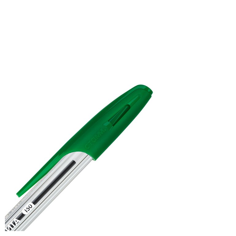 Ручка шариковая масляная Стамм "Орбита 150" резин.упор 0,7мм зеленая (стерж.142мм, линия 0,5мм)