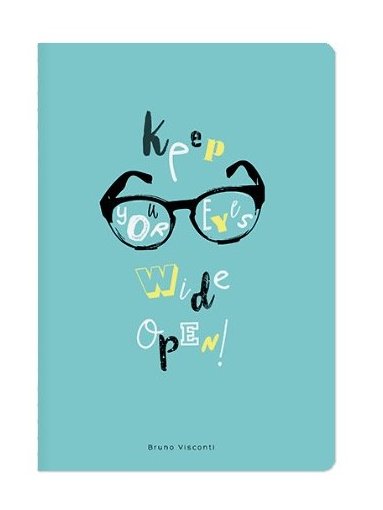 Тетрадь 40 лист кл. А5 на сшивке "KEEP YOUR EYES WIDE OPEN"