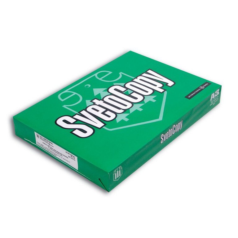 Бумага офисная SvetoСopy А3, 80 г/м2, 146% CIE 95% ISO,толщ.104мкм,непрозр.91%, 500 л/пач.