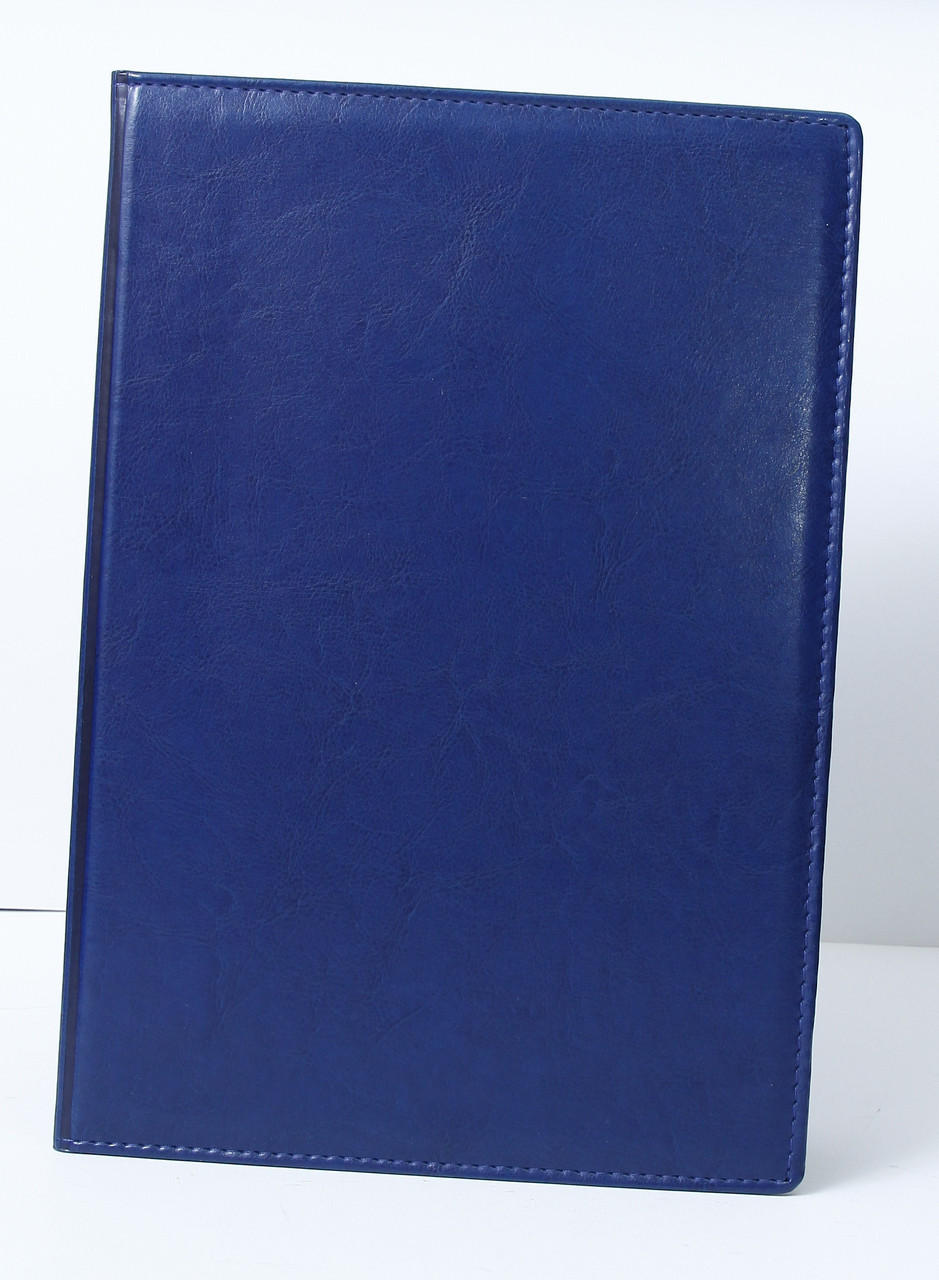 Папка адресная, под персонализацию, материал небраска, цвет синий