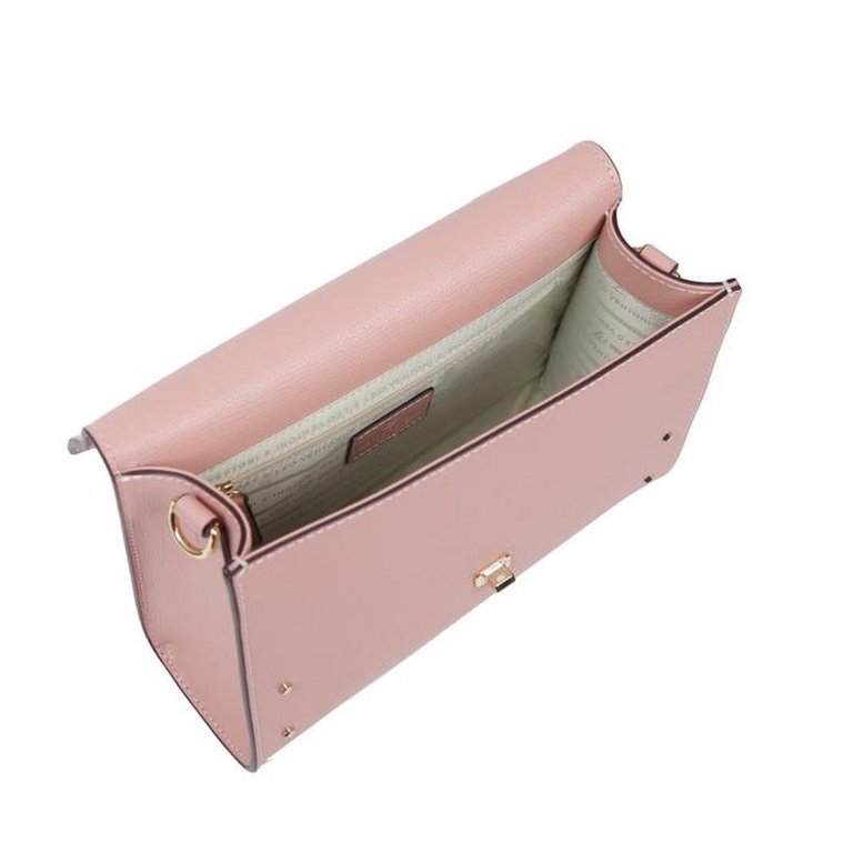 Сумка женская LEO VENTONI 22,5*18,5*8см, нат. кожа, розовый