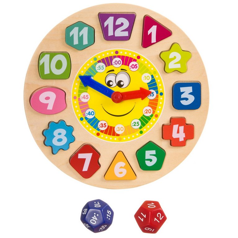 Игра обучающая  Время "Изучаем время" 3+ (дерево) Bondibon