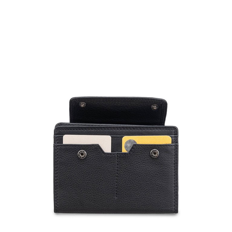 Портмоне Dr.Koffer 14*10,5 см нат. кожа, черный