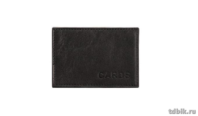 Обложка для проездного билета Faetano нат. кожа, цвет черный