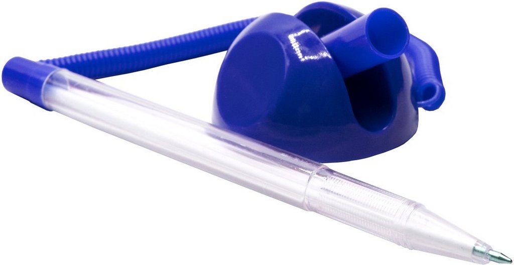 Ручка шариковая настольная синий корпус Buro 0,7мм синяя (стерж. 125мм, линия 0,5мм)