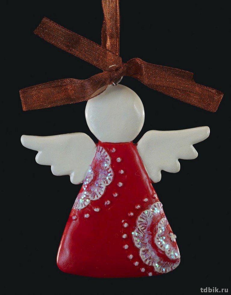 Украшение елочное из полирезины "Ангел" 6,5см