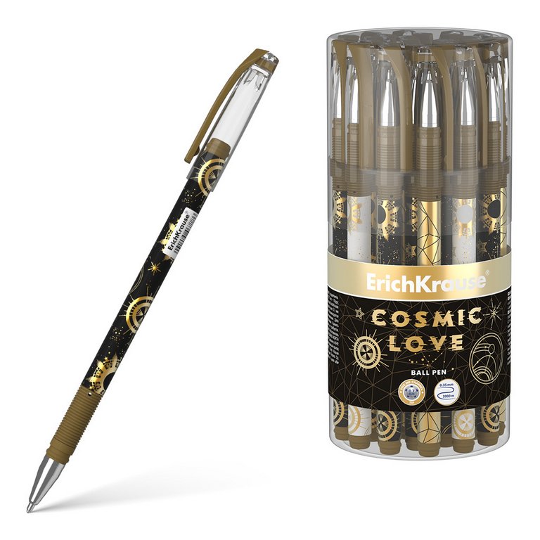 Ручка шариковая с рис. ErichKrause Magic Sky Stick, 0,7мм синяя (линия 0,35мм)