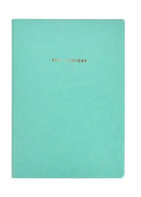 Блокнот А5  96л., 125*176 мм, LOREX "STAY CURIOUS STYLISH COLLECTION" бирюзовый с тиснением