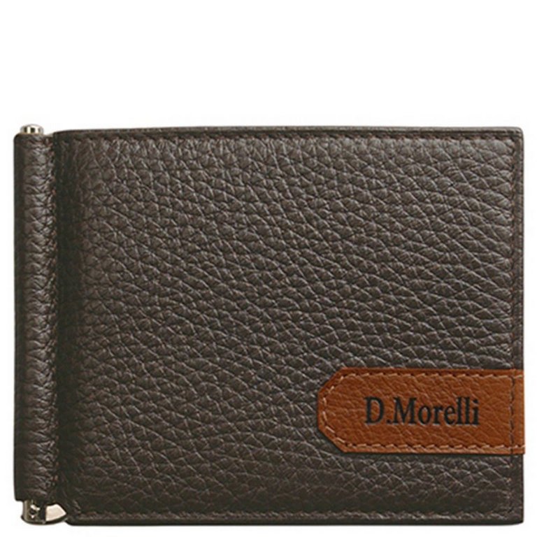 Зажим для денег D.Morelli "Вестерн" нат.кожа,  коричневый