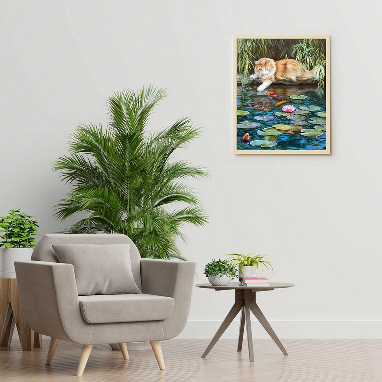 Роспись по номерам (холст) 40*50см "Ловись рыбка" (основа+акрил.кр.+кисти)