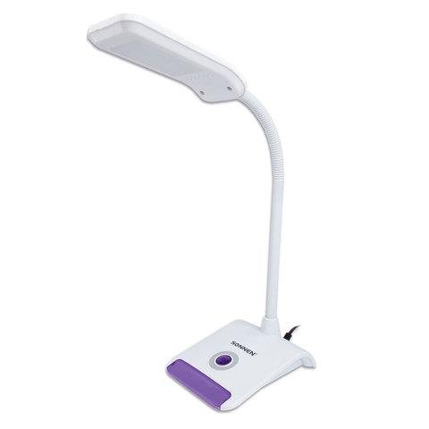 Светильник наст. SONNEN OU-147, подставка, LED, 5 Вт, белый/фиолетовый