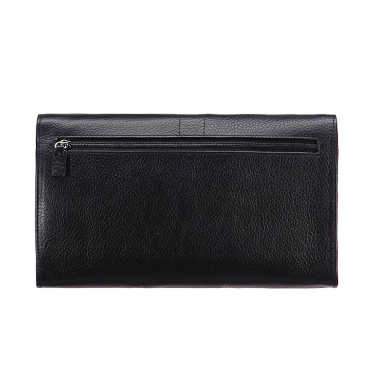 Сумка-органайзер Dr.Koffer 24x14x3см, нат. кожа, черная