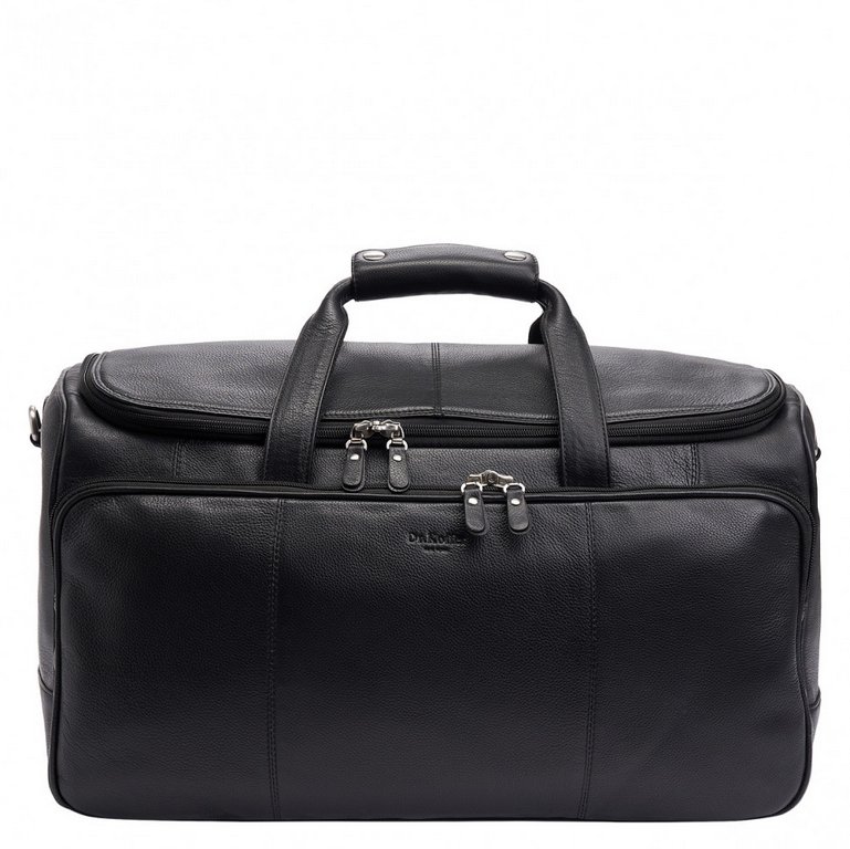 Сумка дорожная Dr.Koffer 50х28х22см нат. кожа, черная