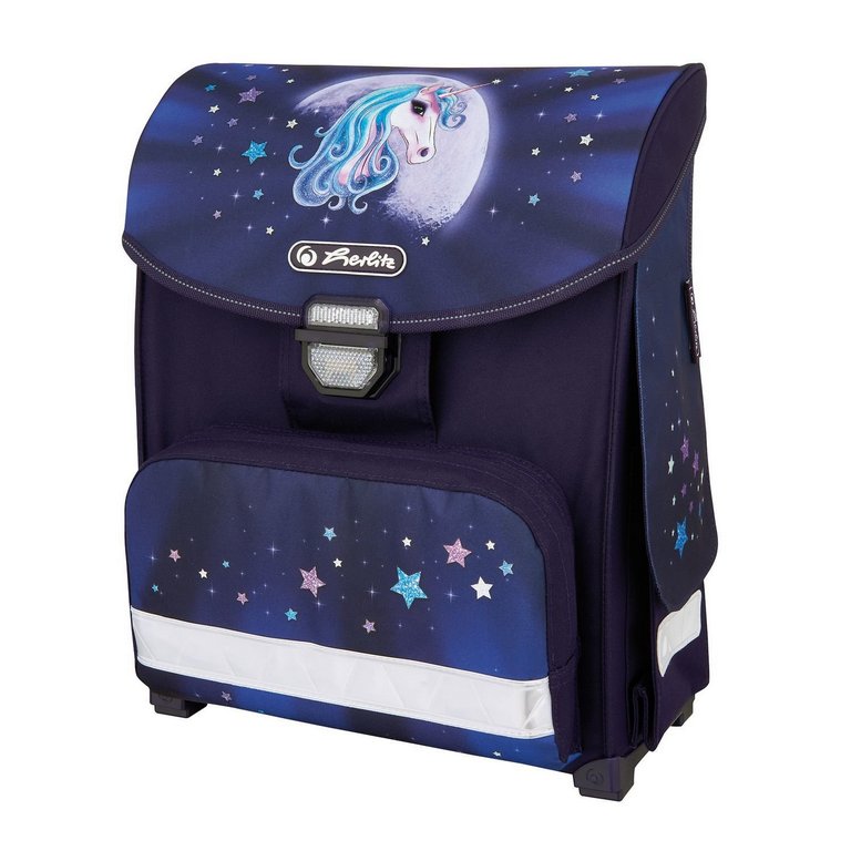 Ранец для девочки Herlitz SMART "Starlight" 30*38*21см синий