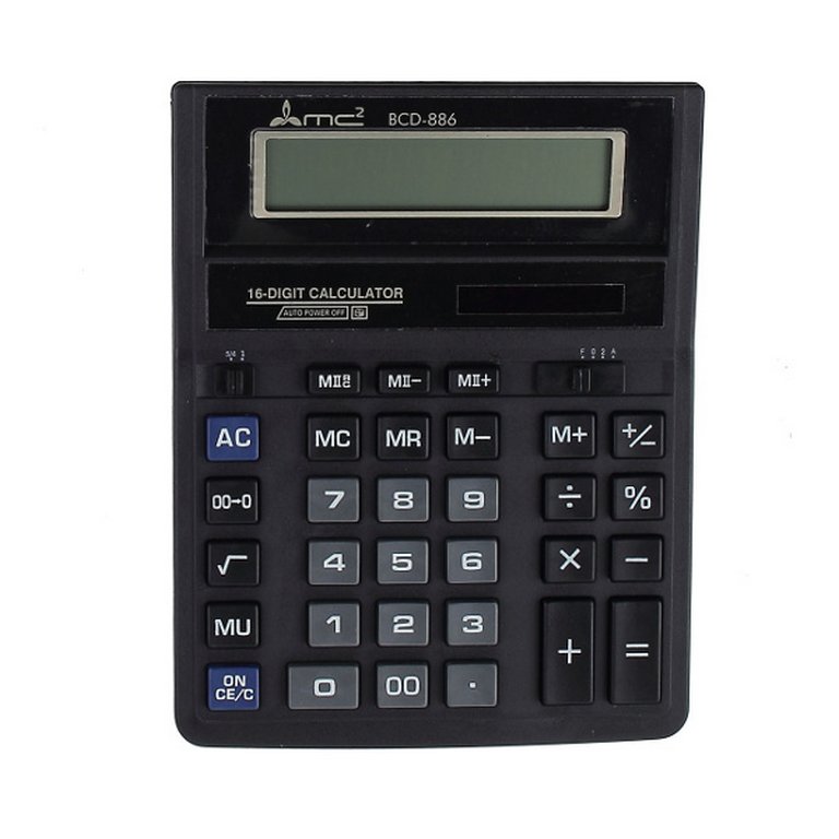 Калькулятор наст. MC2 BCD-886 (16 разр., 2 питания 203*159*23мм)