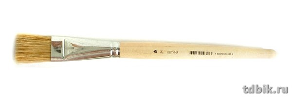 Кисть Щетина №24 плоская оформительская (короткая ручка) ГРААЛЬ
