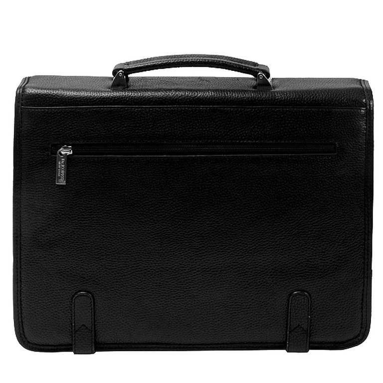 Портфель Dr.Koffer 25*36*11 нат. кожа, черный
