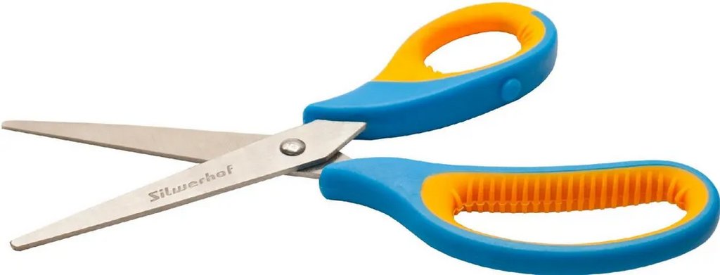 Ножницы 190 мм пластмас. эргоном. рукоятка с резиновыми вставками Silwerhof Mode